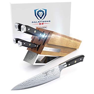 DALSTRONG Knife Set Block - Shogun Series X Knife Set - AUS-10V High-Carbon Japanese Super Steel - 5 pieces