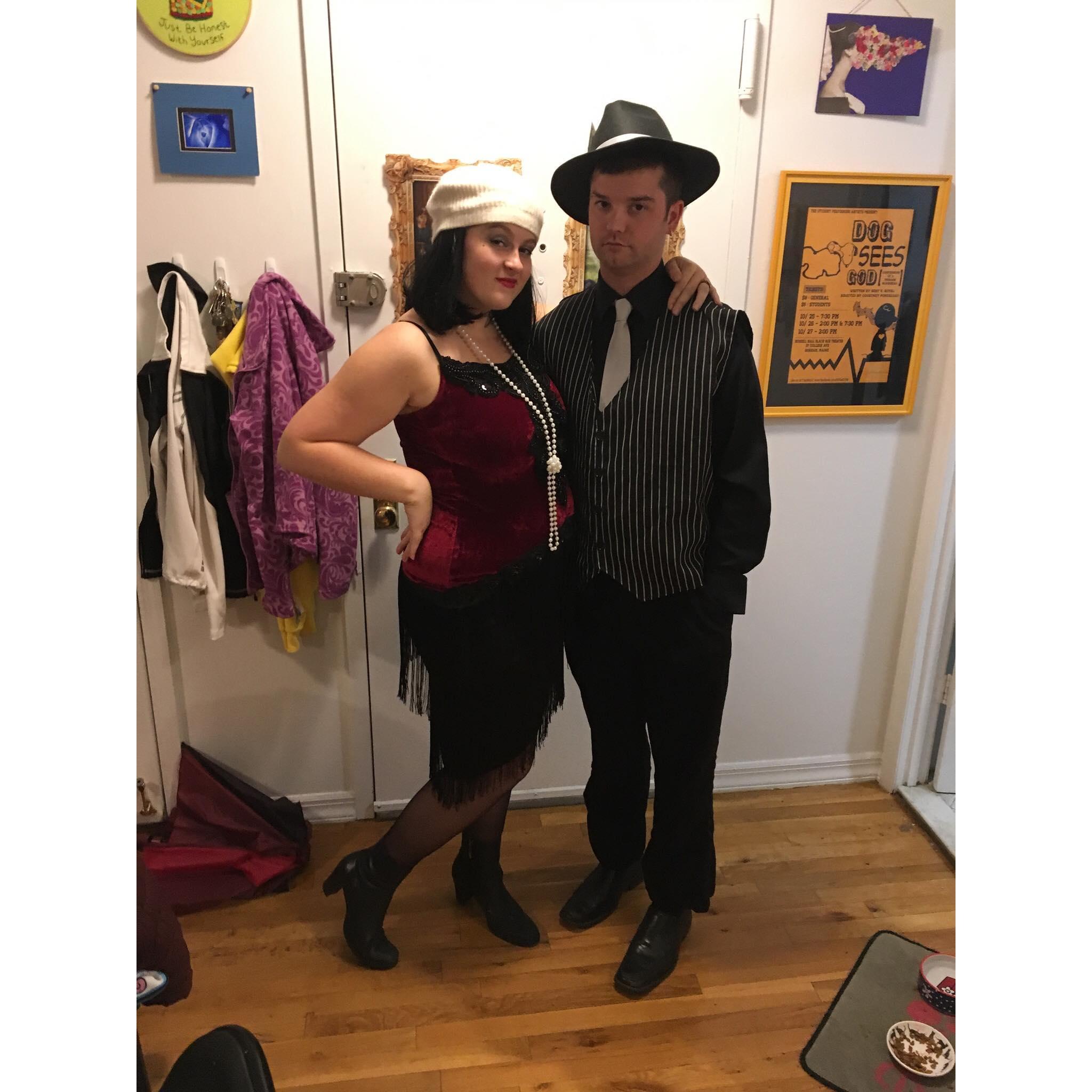 Halloween 2018, Brooklyn, New York. Brenda and Dylan from Beverly Hills: 90210 as Bonnie and Clyde. Yes, we are that extra.