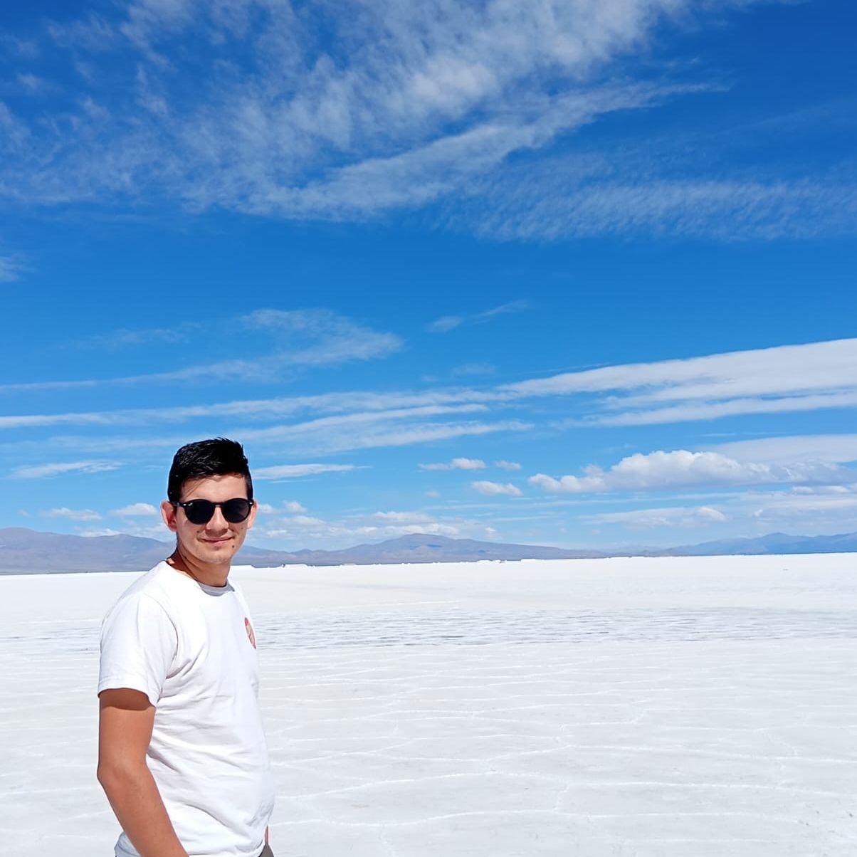 Jorge en Salinas Grandes, Jujuy, 2024