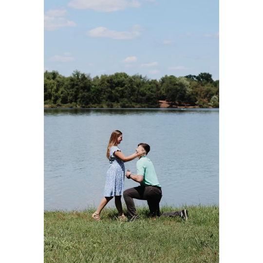 Joshua proposed on August 11th, 2024 right in front of the lake where we had our first date!