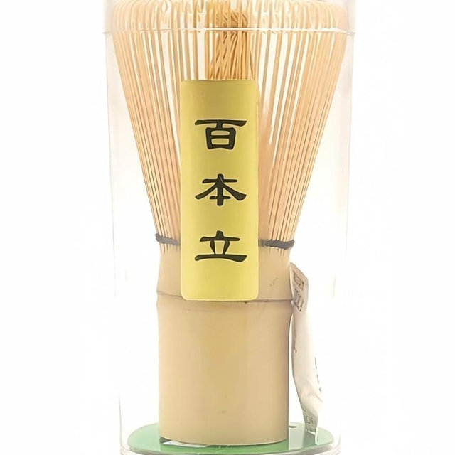 Matcha Whisk - Bamboo Whisk for Matcha Powder, Handcrafted Organic Traditional Japanese Chasen, 100-Prong Matcha Stirrer Wisk Mixer Brush for Authentic Tea Preparation