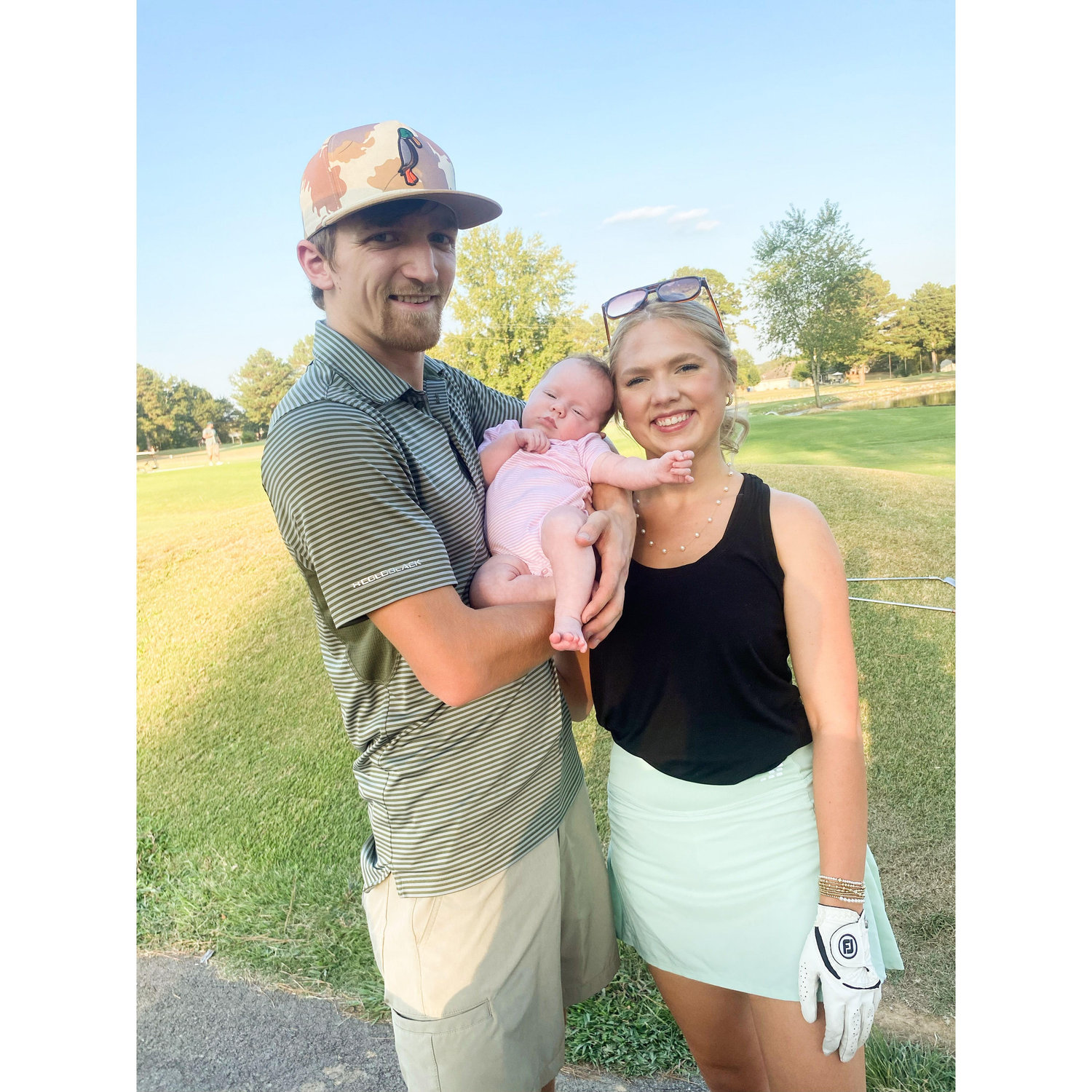 First time golfing with baby Georgia!