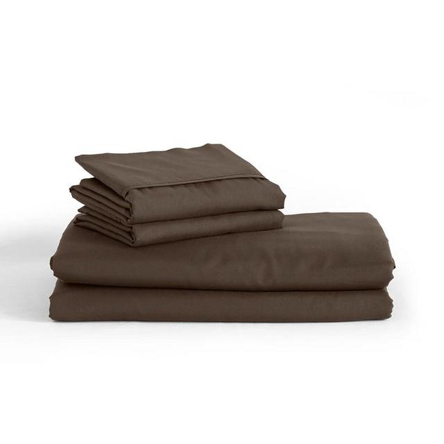 PeachSkinSheets Chocolate Sheet Set - 1500tc Level of Softness - Extra Soft Cooling Sheets for Hot Sleepers and Night Sweats - Regular King Size