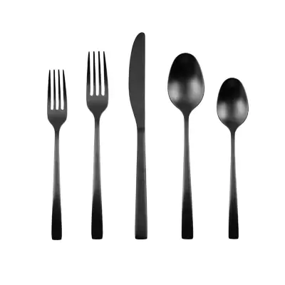 Fiesta® Spark 20-Piece Black Flatware Set