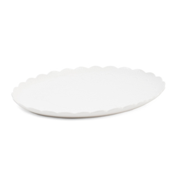 Embossed Scalloped Rim Turkey Platter | Fall Decor | T.J.Maxx