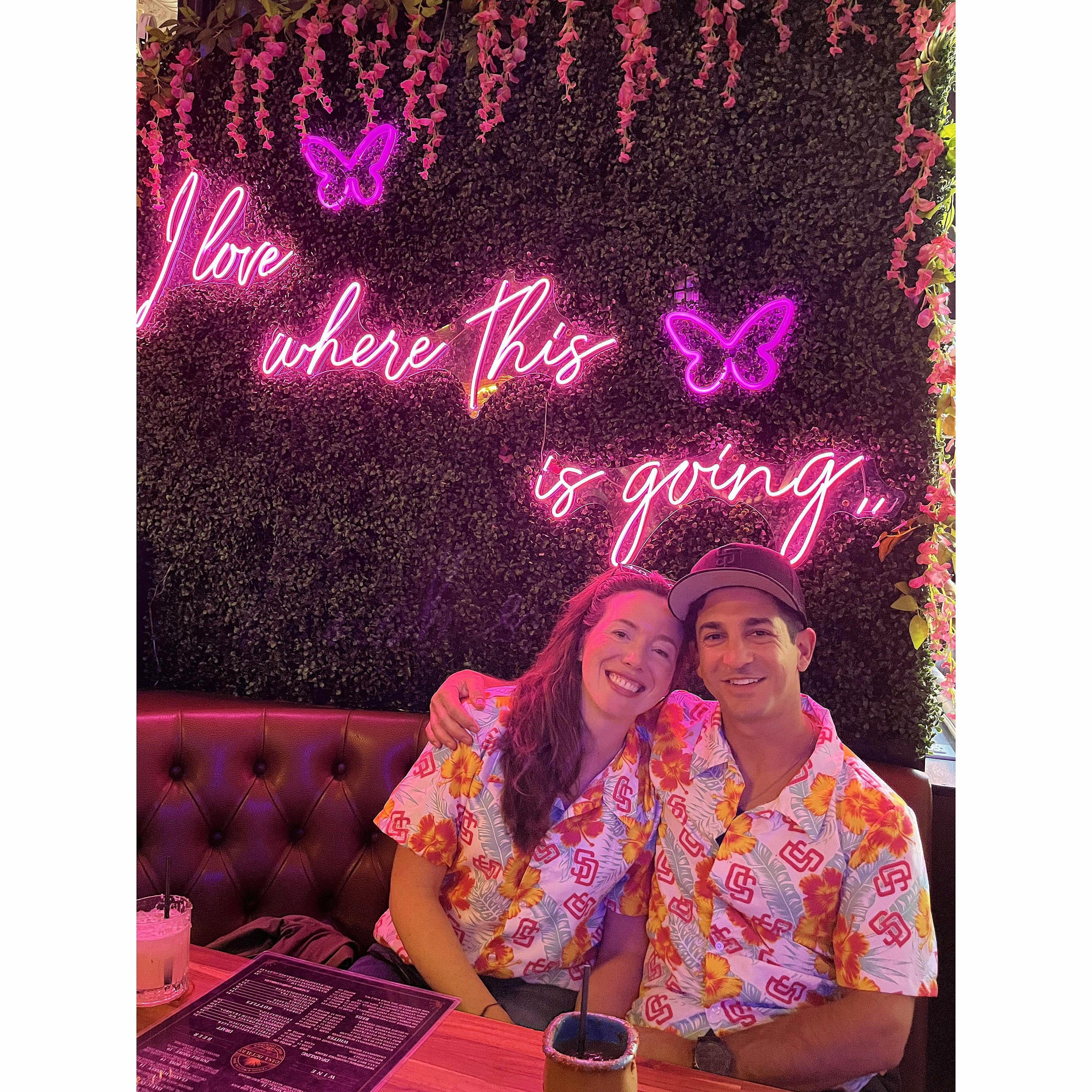 We've hit a home run together! -- Off to a Padres game 2023