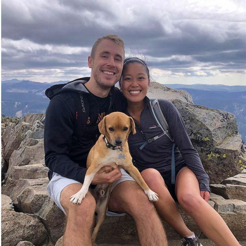 The first time we hiked together and Sam wasn't sure about this new family thing yet.