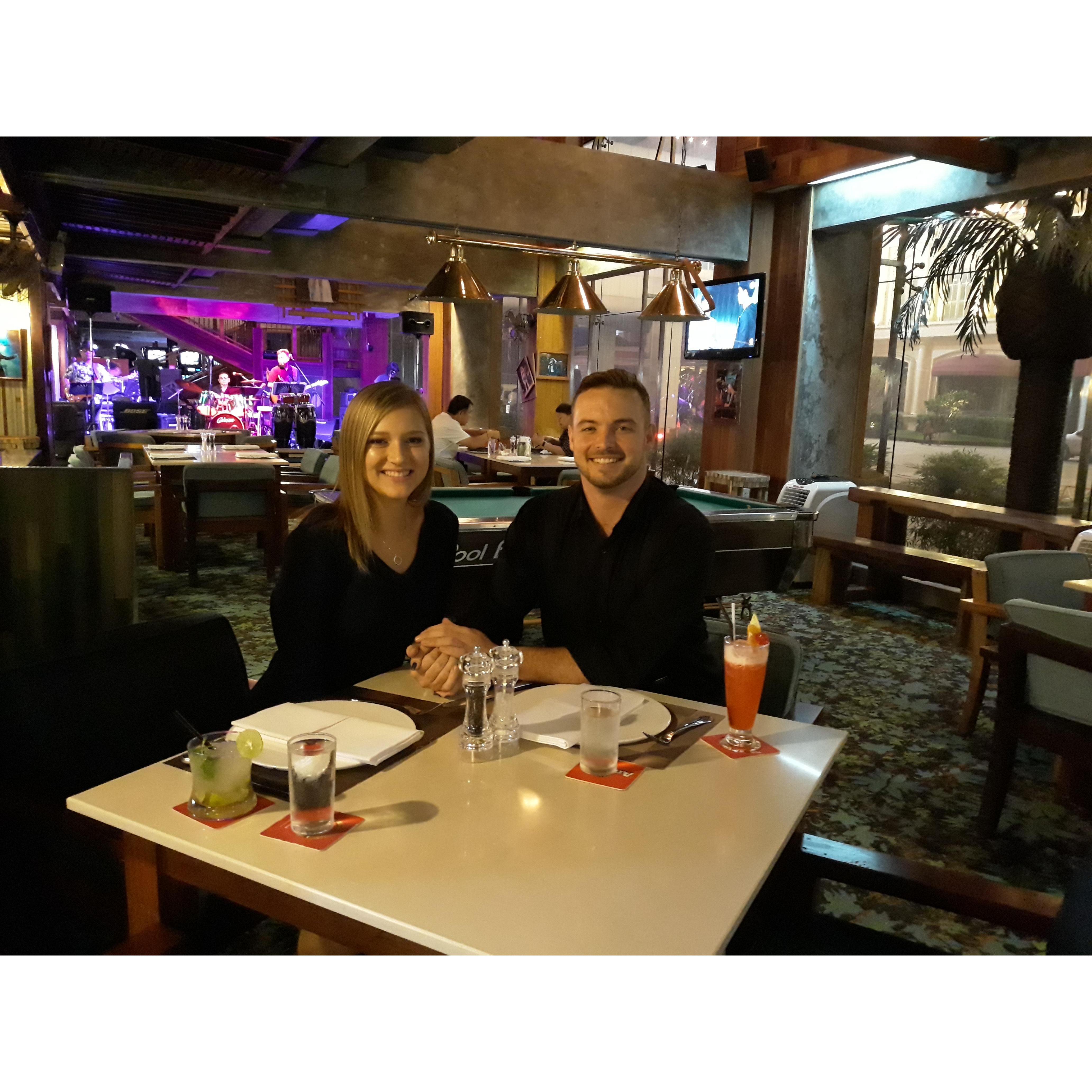 One of our first dates in the place we worked together and got to know each other, Poipet Cambodia.