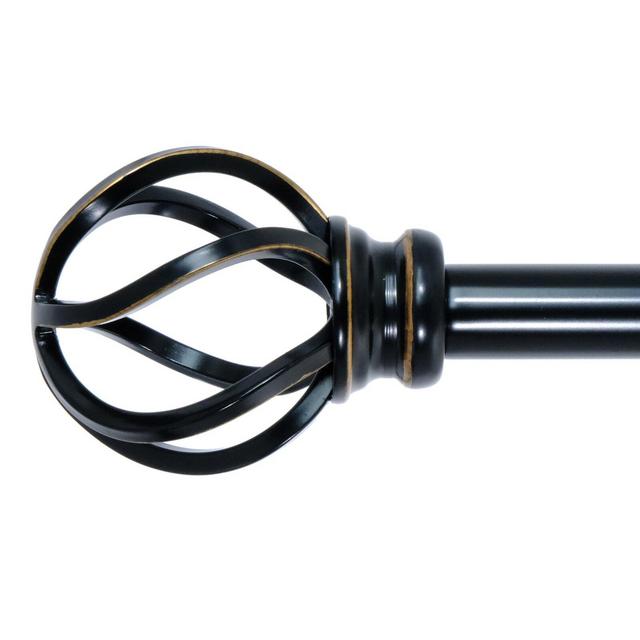 Annabel Adjustable 72" to 144" 1" Single Curtain Rod