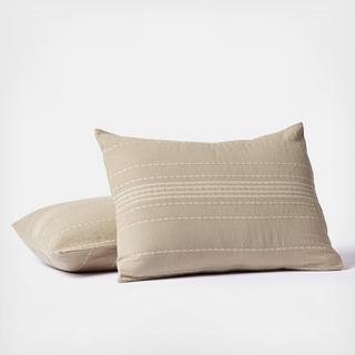 Rippled Stripe Organic Sham