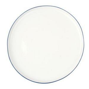 Abbesses Dinner Plate Blue Rim, Set of 4
