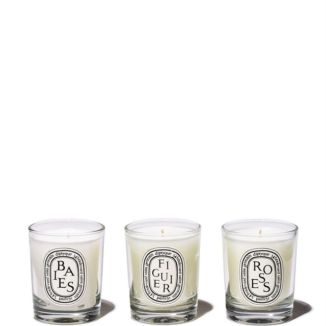 Diptyque Mini Baies (Berries), Figuier (Fig) & Roses Candle Discovery Set