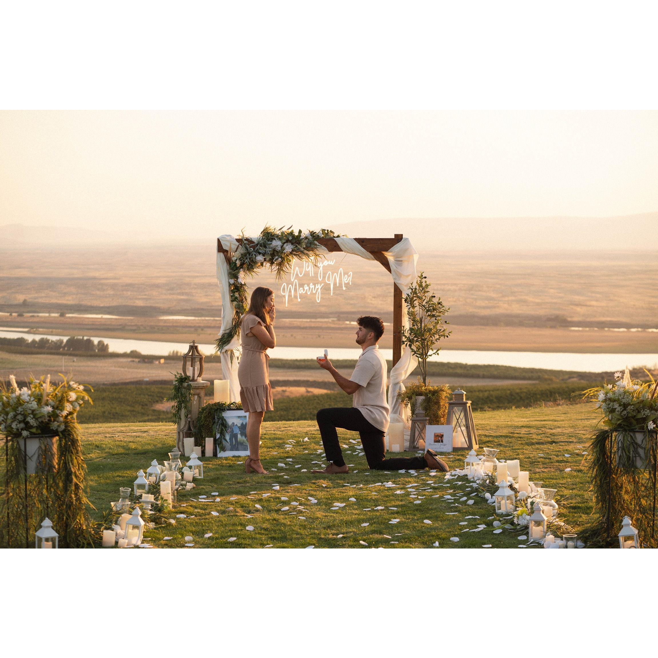 The day we decided on forever. The most perfect day with the best surprise.