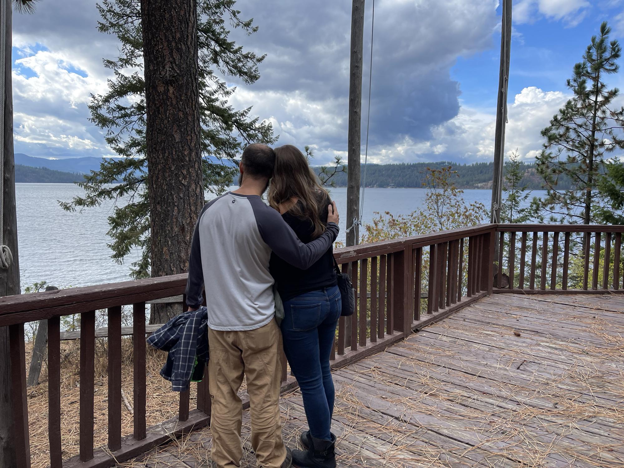 Tyler and I at the lodge