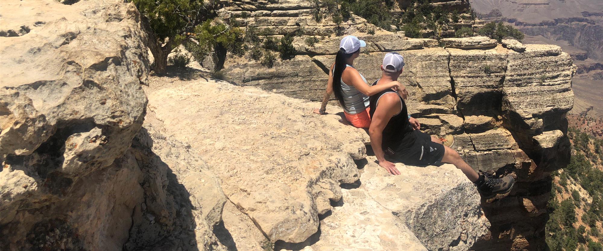 Enjoying views in the Grand Canyon