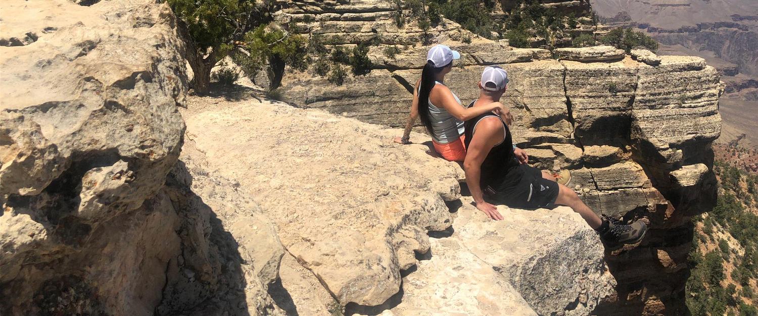 Enjoying views in the Grand Canyon