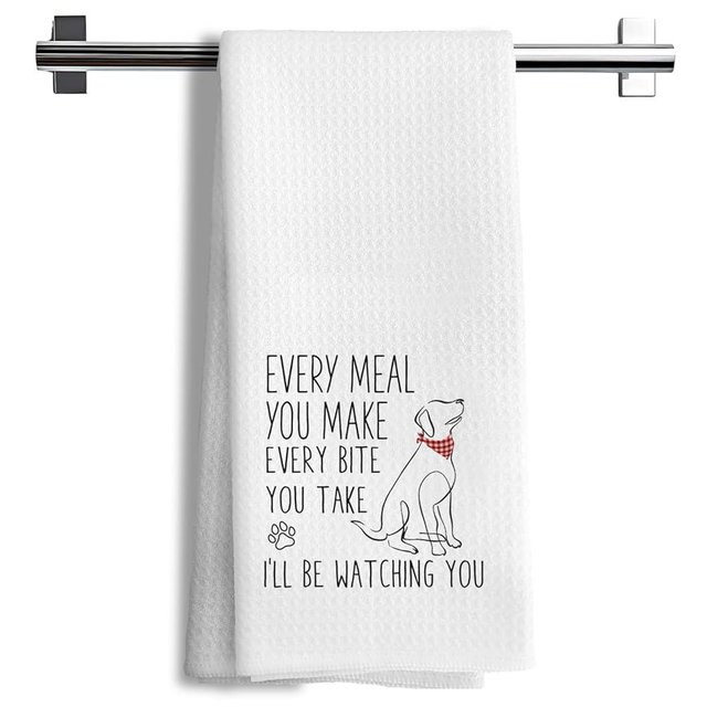 Nipil Dog Kitchen Towels, Dog Dish Towels for Kitchen, Dog Hand Towels, Dog Lovers Gifts for Women, Gifts for Dog Lovers, Dog Mom Gifts, Dog Owner Gifts, Dog Themed Gifts, 16x24 Inch