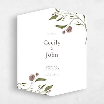 Purple Diamond Wedding Save the Date - Beale Classic
