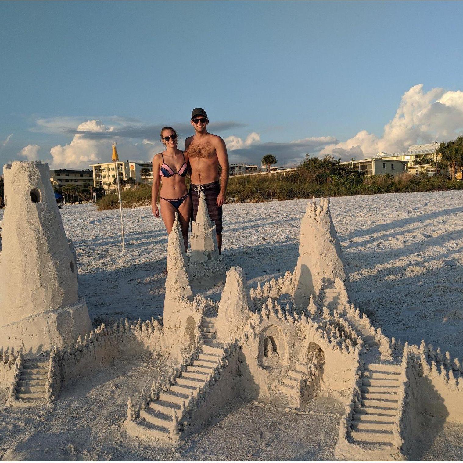 So Amanda thought she was SOOOO good at sandcastles.... she was put in her place once she met Trevor