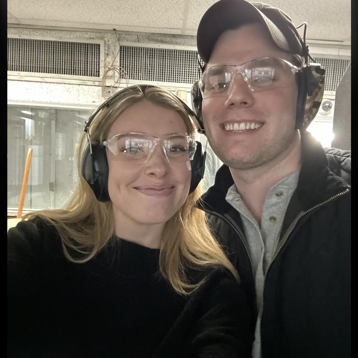 one of our first dates @ a gun range