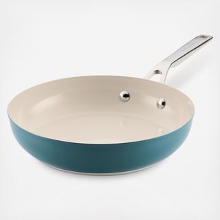 Color-Finished Stainless Steel 3-Ply Base Ceramic Nonstick Frying Pan