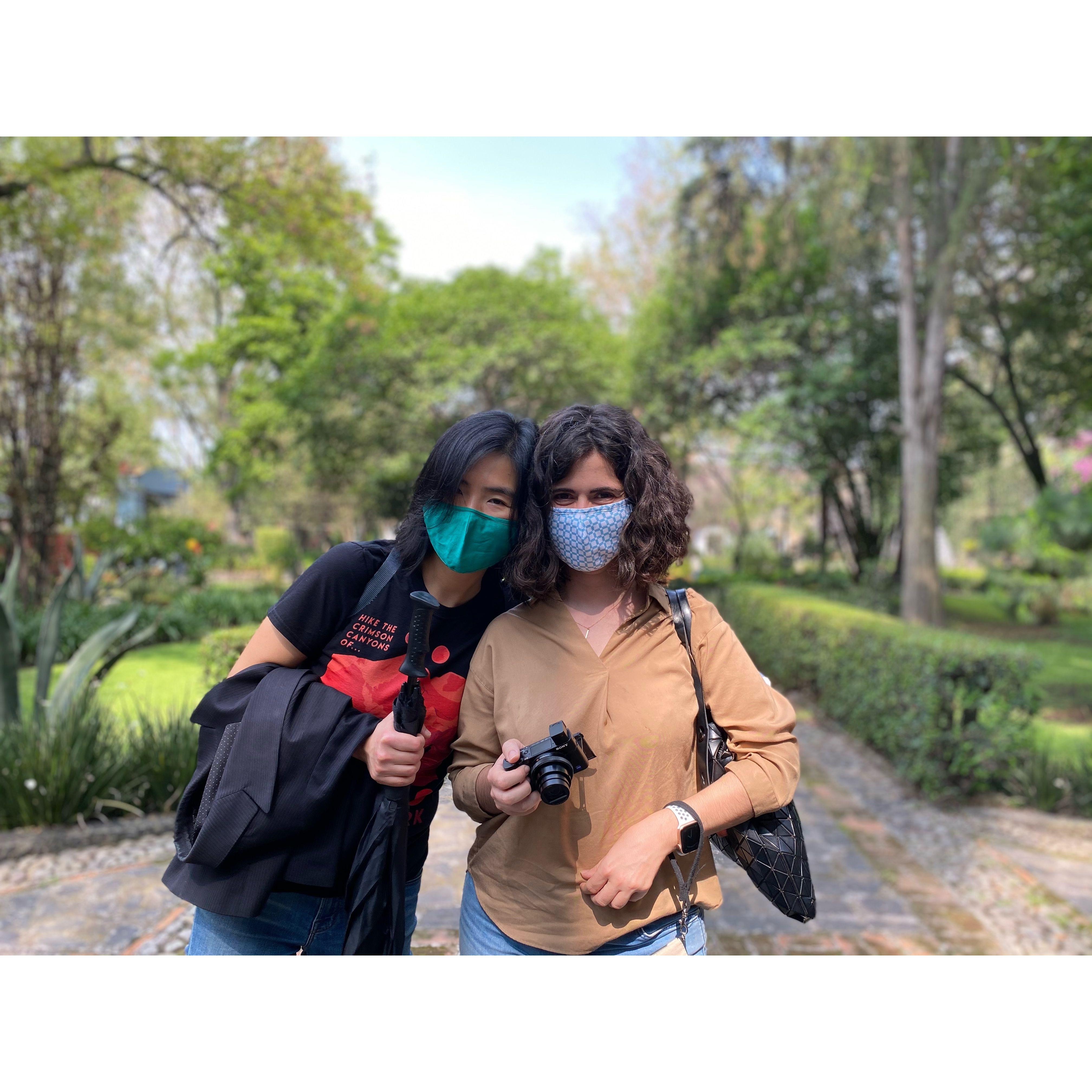 A beautiful garden in a monastery in the neighborhoods of CDMX.