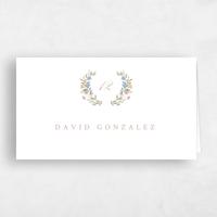 White Wedding Place Card - Florentina