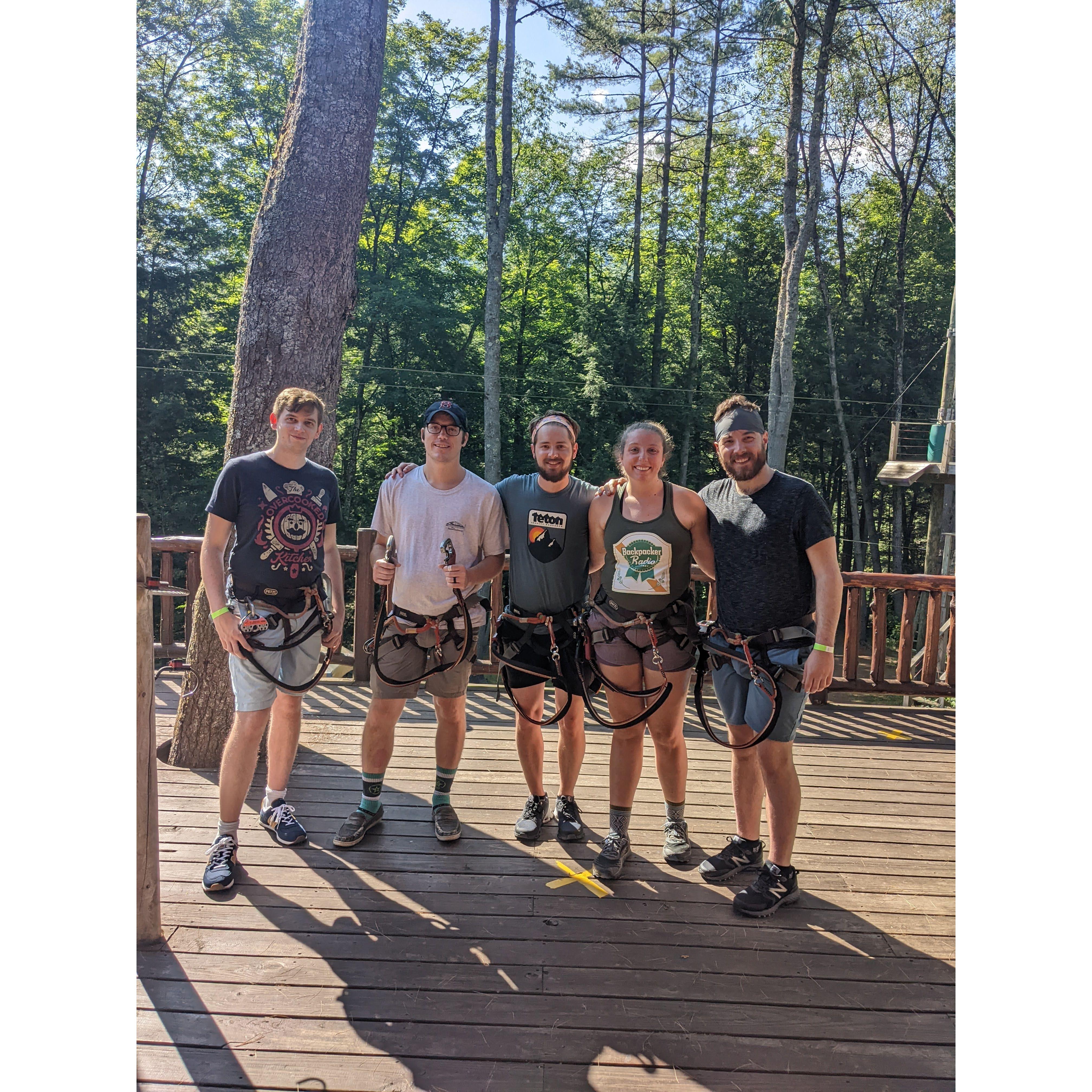 Adirondack X-treme adventure course with the bois and Zoe