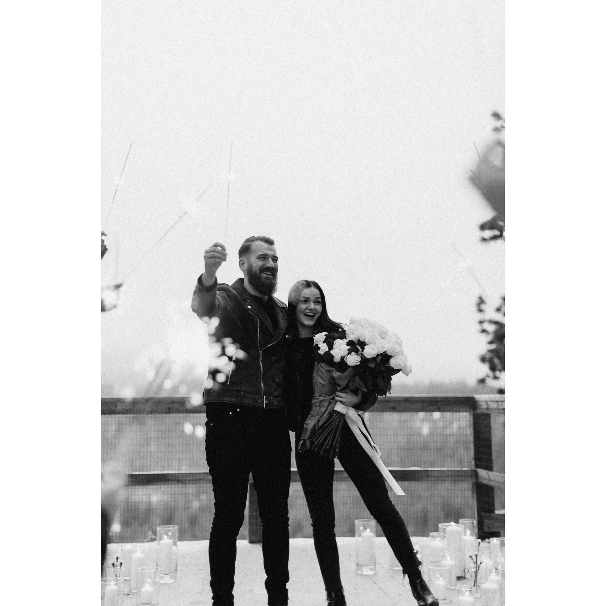 Celebrating with friends