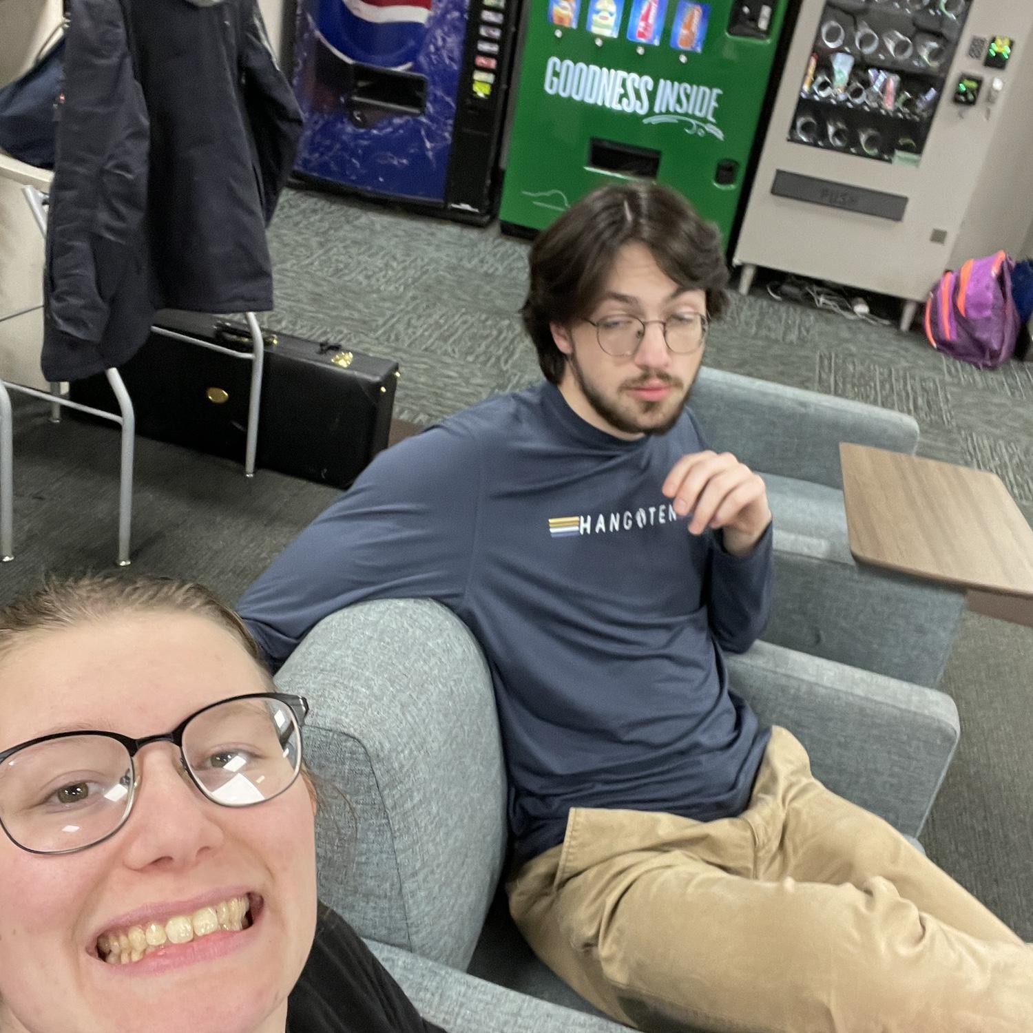 just cheezin’ in the lounge
