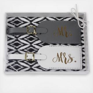 Mr. & Mrs. Luggage Tag, Set of 2