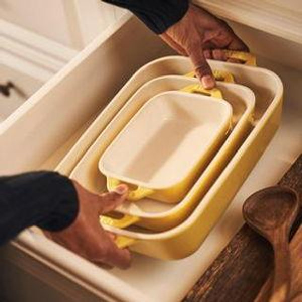 Staub Stoneware 3-Piece Rectangular Baker Set