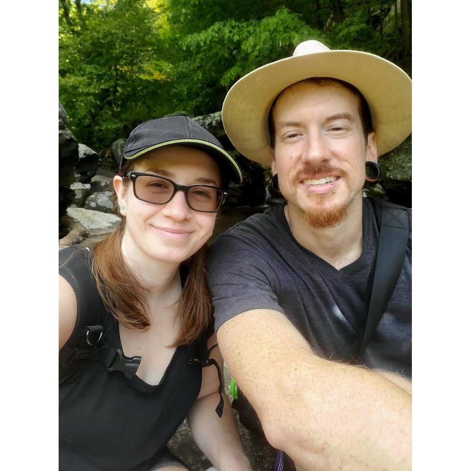 We love going for hikes. This was taken when we visited White Oak Canyon!