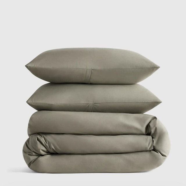 Organic Crisp Percale Duvet Cover Set - King/Cal King