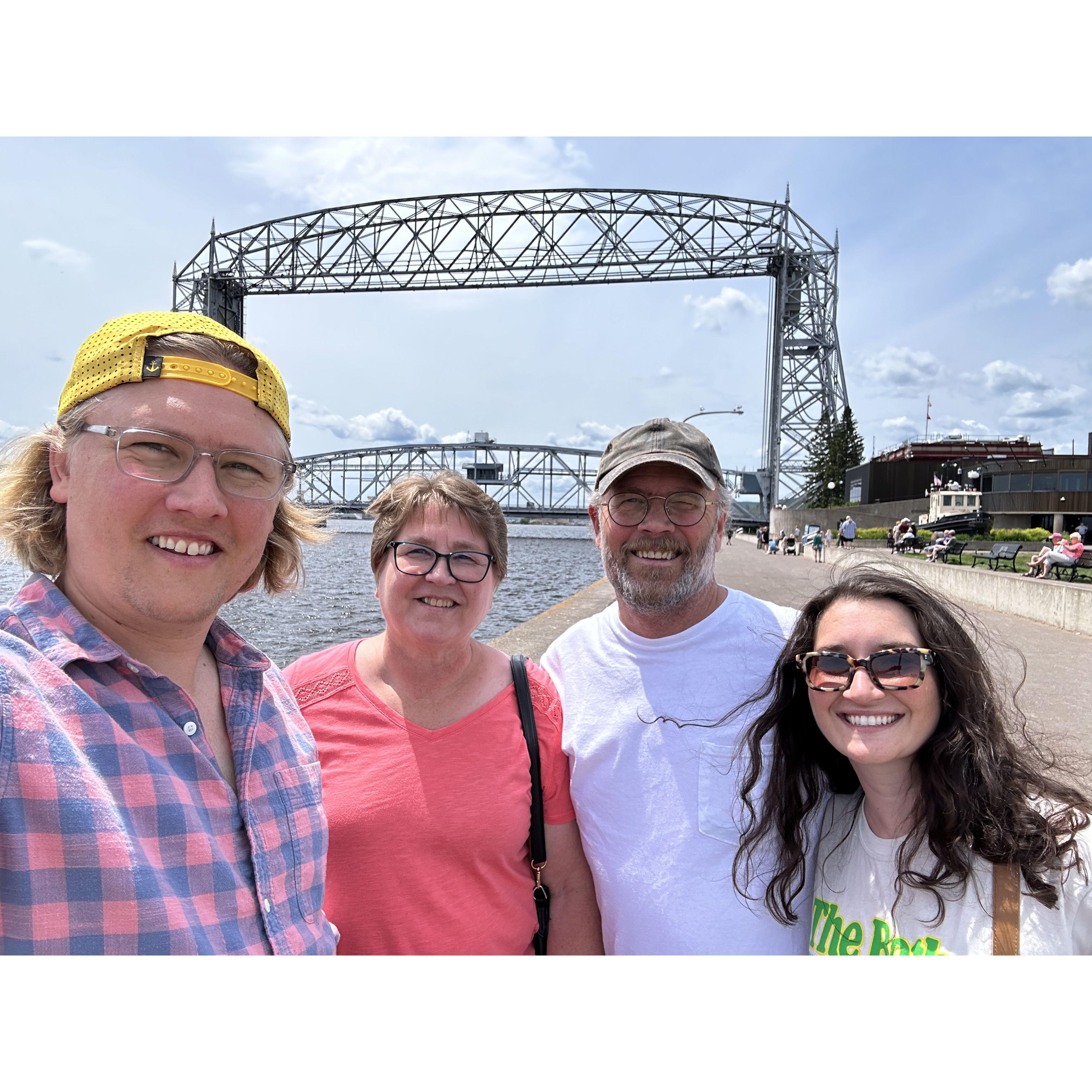 With Than's parents, Brenda and Bill, in Duluth, Minn.