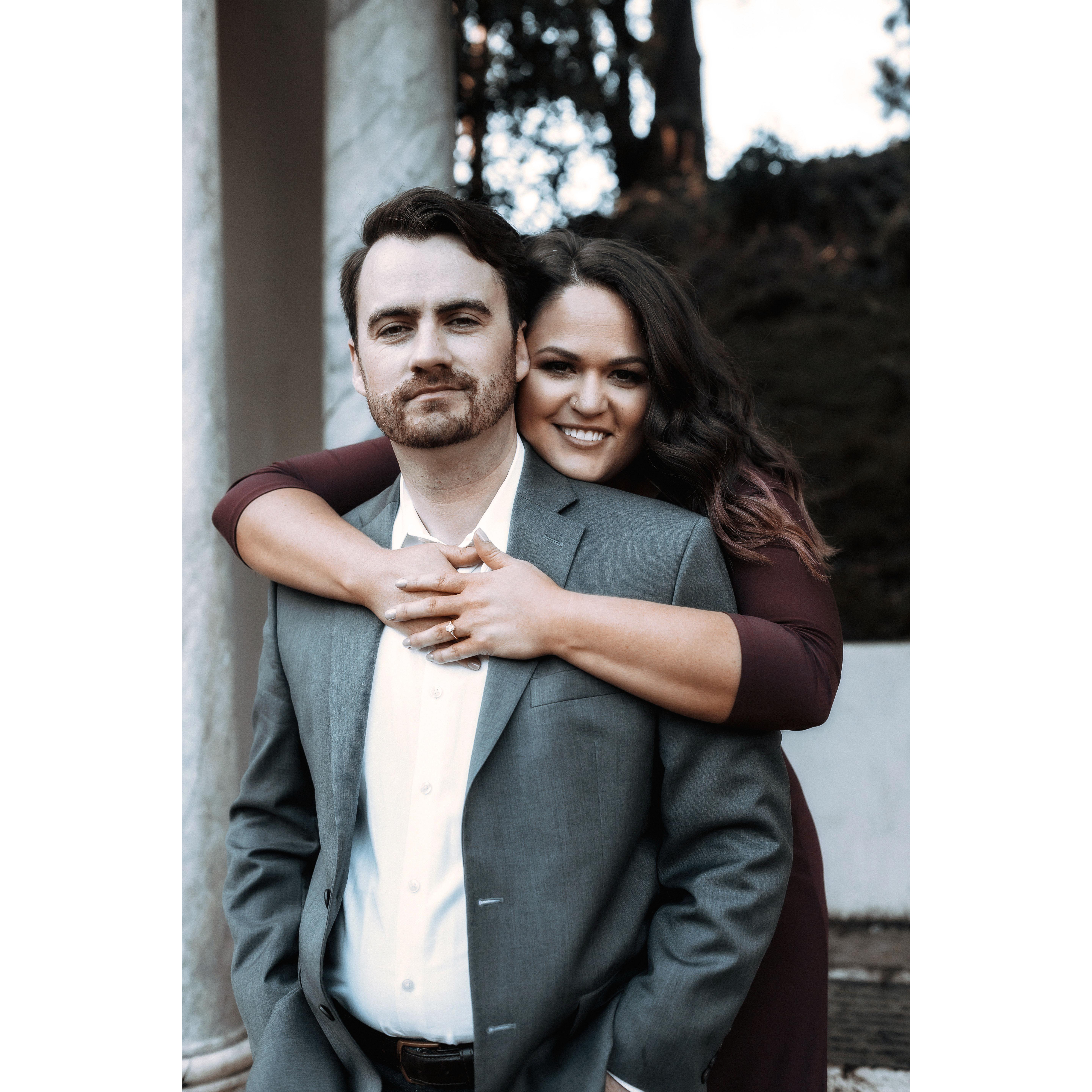Engagement photos at Lloyd Lake in Golden Gate Park.