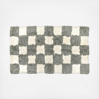 Checkerboard Cotton Bath Rug