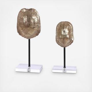 Eris Turtle Shell Table Ornament, Set of 2