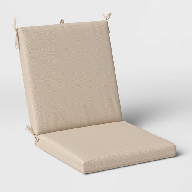 Woven Outdoor Chair Cushion DuraSeason Fabric™ Tan - Threshold™