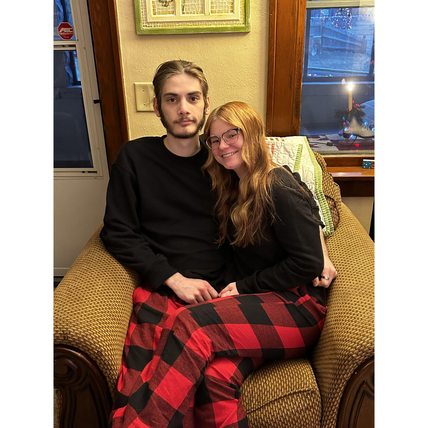 I can't believe he agreed to wear matching pjs with me