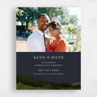 Ebony, Black Wedding Save the Date - Zaldia Photo
