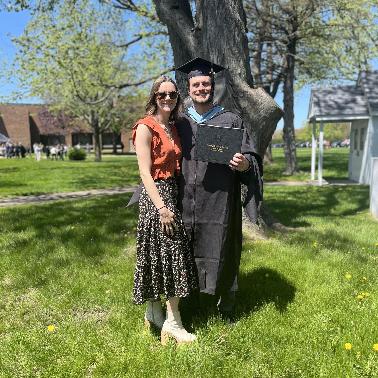 An incredibly proud moment when Zach received his Masters degree.