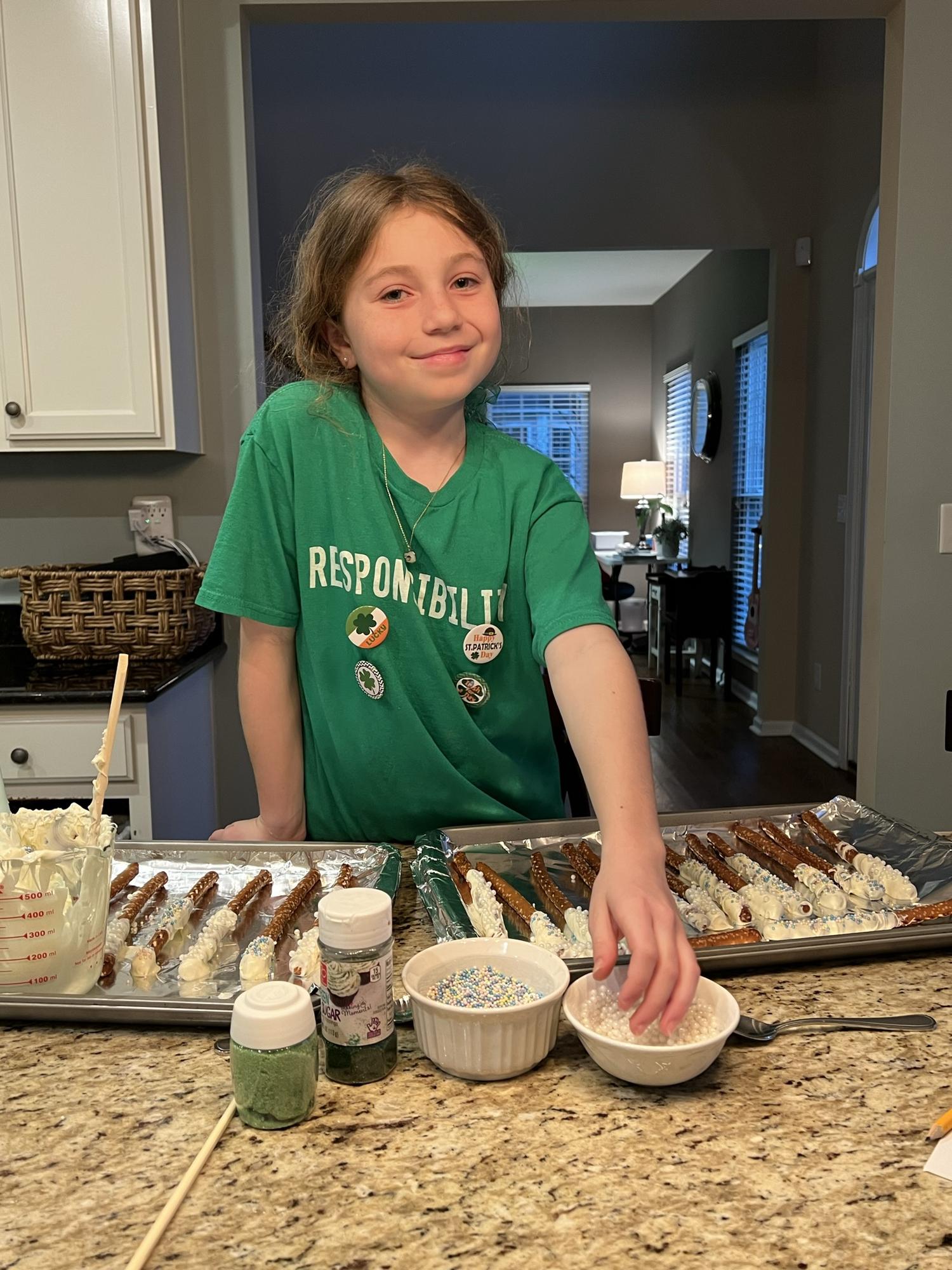 St. Patrick’s Day pretzels