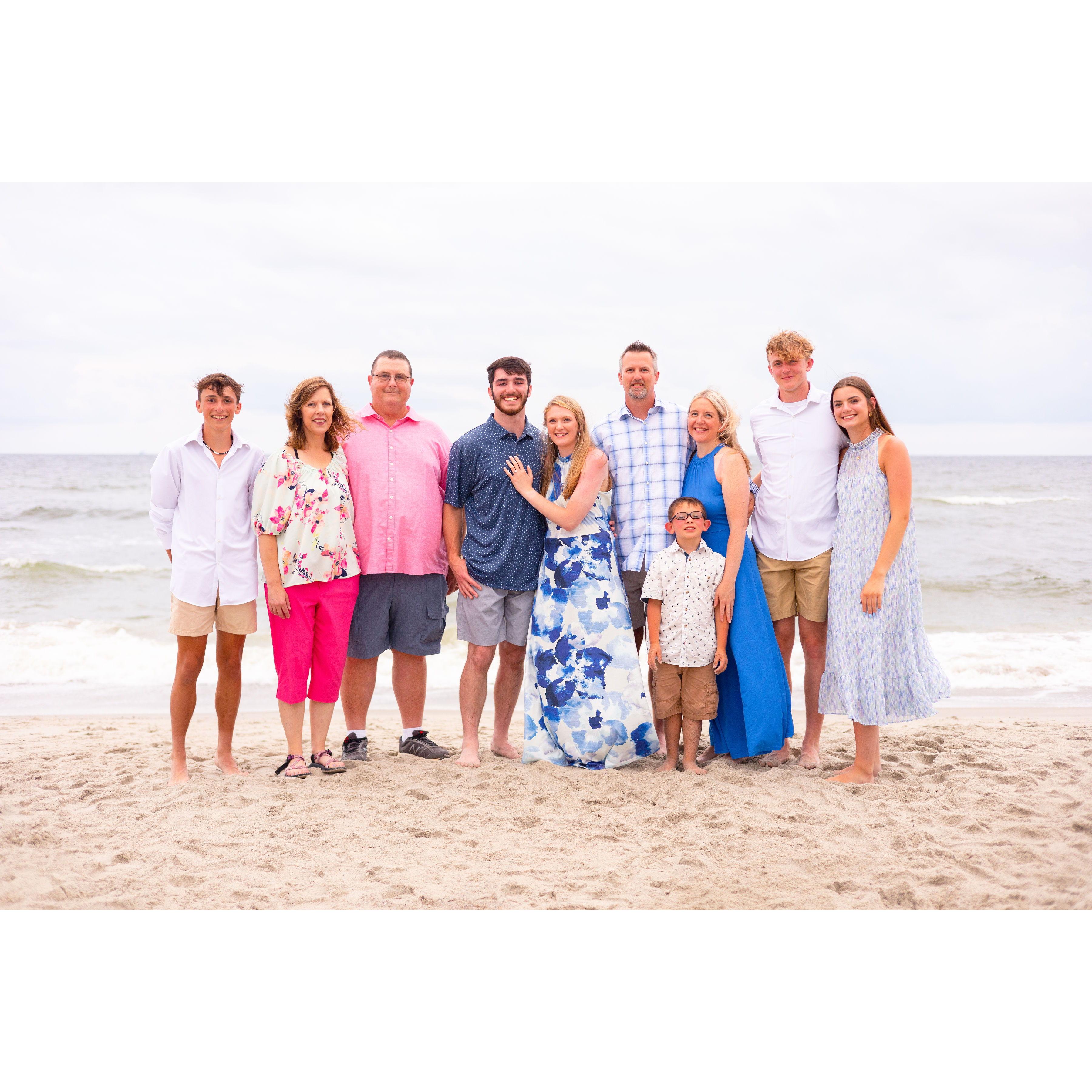 Both of our families were there for the engagement!