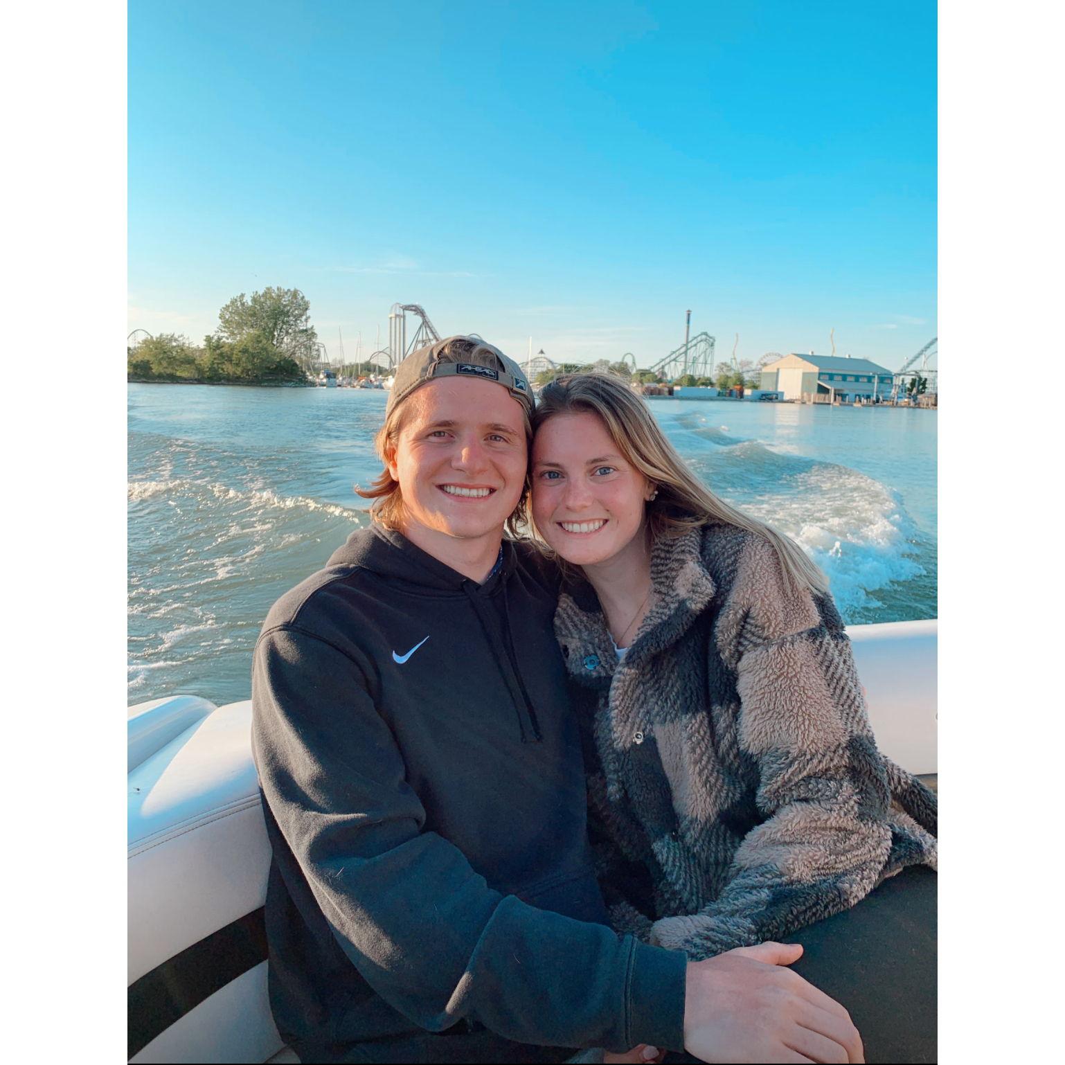 Enjoying fall boat rides, going to cedar point