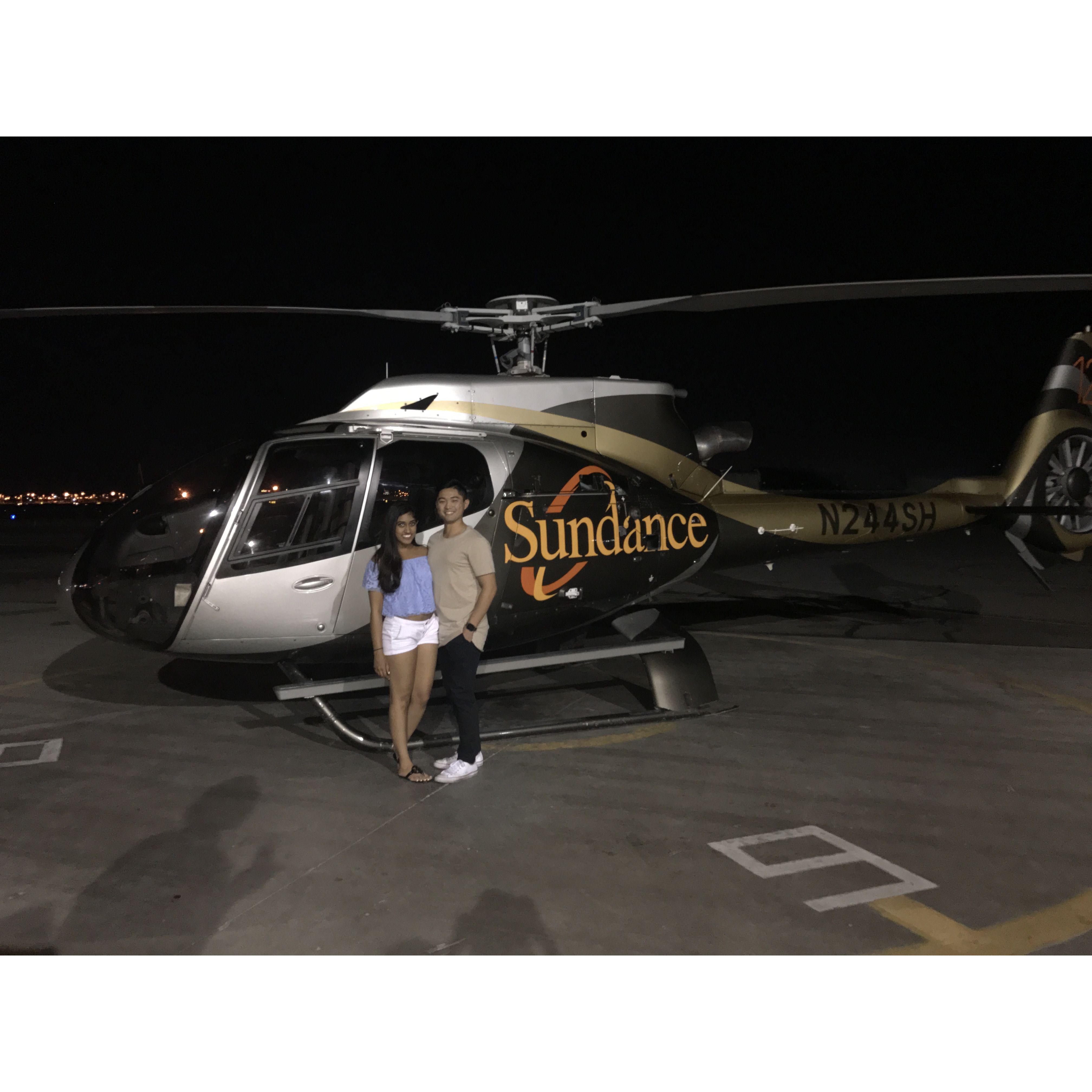 Audwin set the bar high with our first date being a helicopter ride over the Las Vegas Strip!!
