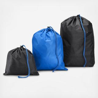 3-Piece Water-Resistant Drawstring Bag Set