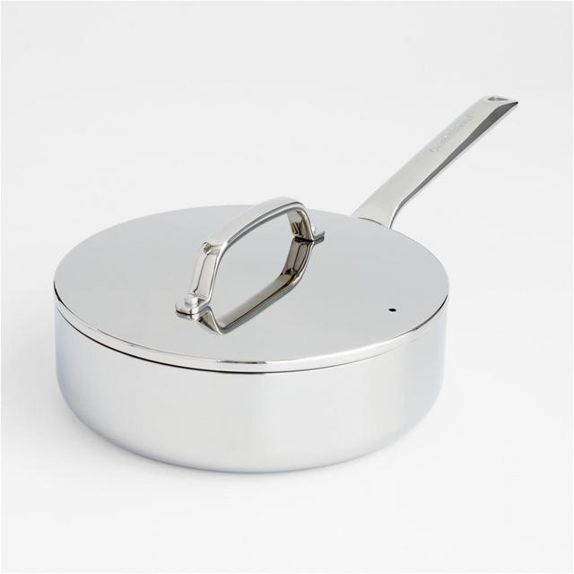 Crate & Barrel EvenCook Core™ 3.25 Qt. Stainless Steel Saute Pan with Lid