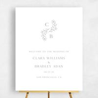 White Wedding Sign - Creston Portrait