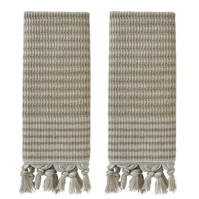 SKL Home Longborough 100% Turkish Cotton Hand Towel Set, 16x26, Tan